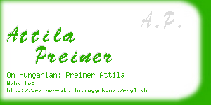 attila preiner business card